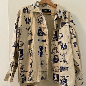 Denim artsy jacket Medium size